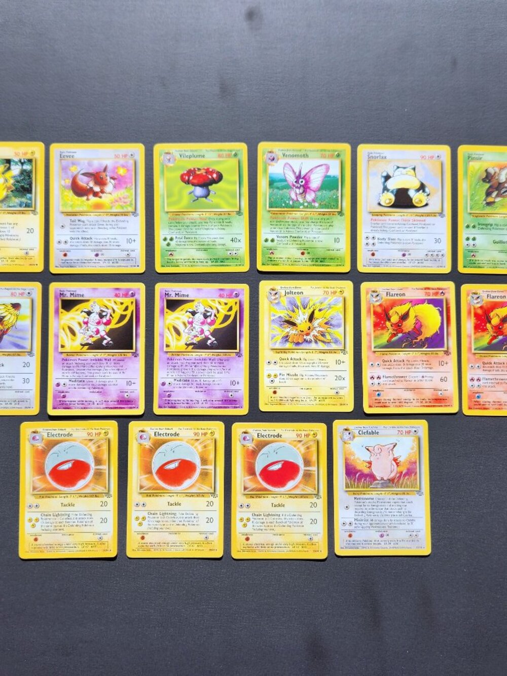 Pokemon Vintage Card Lot WOTC Jungle Set Non Holo Rare 16 Card LP NM Mascot Grou